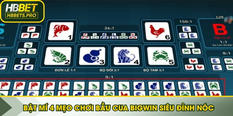 Bật mí 4 mẹo chơi Bầu Cua Bigwin siêu đỉnh nóc
