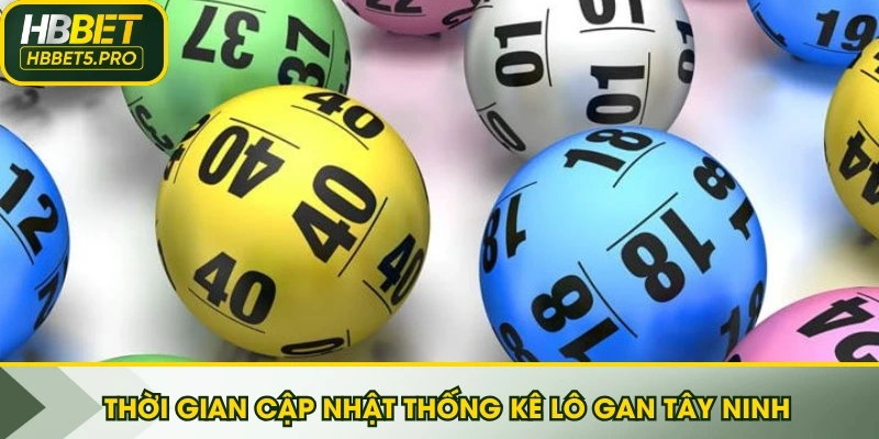 Thời gian cập nhật thống kê Lô Gan Tây Ninh